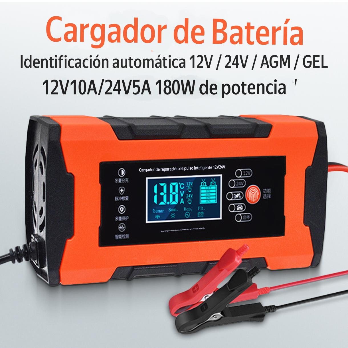 Cargador Baterias Portatil 12v 24v 10a